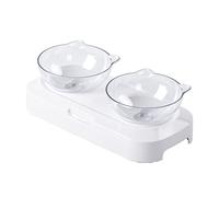 LIbgiubhy Doble comida elevada dispensador de agua para perros comedero para gatos 15° inclinado antideslizante comedero vómitos
