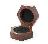 LIbgiubhy Elegante caja de anillos de madera con forro de felpa multiusos para ocasiones especiales como bodas y aniversarios decoración del hogar