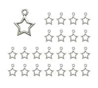 LIbgiubhy Elegante cuenta espaciadora con estrella personalizada, adorno para crear accesorios de joyería distintivos