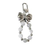 LIbgiubhy Elegante llavero con cuentas de lazo para teléfono, versátil para mujeres y niñas a la moda