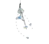 LIbgiubhy Elegante llavero con cuentas de perlas para teléfono con cristales y colgante de estrella que añade personalidad, elegantes colgantes de moda