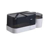 LIbgiubhy Estante de baño sin perforación, fácil de instalar, estante para colgar toallas y soporte de almacenamiento inoxidable/caja de pañuelos para cocina