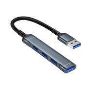 LIbgiubhy Expansor de puerto USB 2.0, 4 puertos USB A, divisor USB para teclado, expansor USB, concentradores USB, divisor de puertos