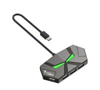 LIbgiubhy Expansor USB de 4 puertos/7 puertos para laptop, PC, Keyborad, ventilador USB, concentradores USB 2.0, divisor de extensión USB con luz colorida
