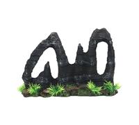 LIbgiubhy Figura de resina para decoración de peceras, aspecto natural, figura de montaña de roca para varios acuarios, adorno de paisajismo