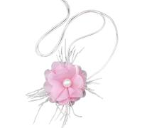 LIbgiubhy Gargantilla de flores de camelia para mujer, gótica, ajustable, con lazo, cuerda anudada, joyería de moda para cumpleaños
