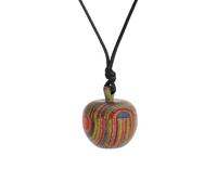 LIbgiubhy Gargantilla de madera de bellotas con colgante étnico de almacenamiento, cadena de clavícula, cuerda de cera, accesorios de joyería de boda