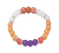 LIbgiubhy Geométrico hecho a mano con cuentas de piedra natural, simple pero elegante para trajes casuales y aventuras de viaje