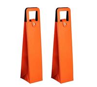 LIbgiubhy Juego de 2 sofisticadas bolsas de vino de cuero portátiles para guardar botellas de vino para picnics y fiestas, soporte para champán, a