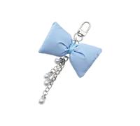 LIbgiubhy Llavero con colgante de cadena de perlas con lazo, bonito colgante para bolso, mochila, bolso de mano