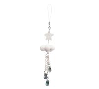 LIbgiubhy Llavero de estrella de moda con colgante de gota de lluvia, elegante cadena de cuentas para los amantes de la moda
