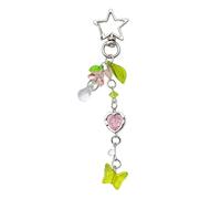 LIbgiubhy Llavero funcional de mariposa con estrella, llavero para teléfono, colgante de bolsa, accesorio para entusiastas de la moda