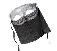 LIbgiubhy Masquerades - Disfraz veneciano de media cara para Halloween, fiesta de Mardi Gras con velos, media cara