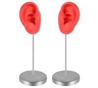 LIbgiubhy Modelo de oreja de silicona para práctica de perforación y exhibición de joyas, réplicas realistas de orejas humanas izquierda y derecha