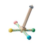 LIbgiubhy Molino de viento de madera para pájaros, juguete de actividad para periquitos, perca de pie, molinete giratorio, juguete de entretenimiento para pájaros