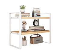 LIbgiubhy Organizador de escritorio de hierro y madera de varias longitudes para un almacenamiento eficiente en salas de estudio, oficinas y dormitorios