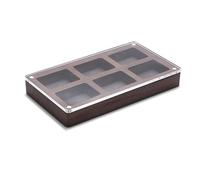 LIbgiubhy Organizadores de joyas multiusos de madera maciza, caja de almacenamiento portátil con parte superior transparente, organizadores multifuncionales para decoración