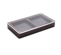 LIbgiubhy Organizadores de joyas multiusos de madera maciza, caja de almacenamiento portátil con parte superior transparente, organizadores multifuncionales para decoración