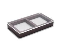 LIbgiubhy Organizadores de joyas multiusos de madera maciza, caja de almacenamiento portátil con parte superior transparente, organizadores multifuncionales para decoración
