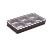 LIbgiubhy Organizadores de joyas multiusos de madera maciza, caja de almacenamiento portátil con parte superior transparente, organizadores multifuncionales para decoración