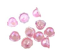 LIbgiubhy Paquete de 10 coloridos accesorios de flores acrílicas para manualidades de joyas y decoraciones coloridas de campanas de viento