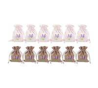 LIbgiubhy Paquete de 12 bolsas de algodón y lino con cordón para guardar joyas, bodas, especias