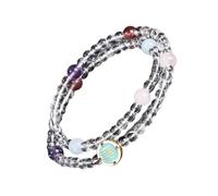 LIbgiubhy Paquete de 2 cuentas de cristal hechas a mano elásticas coloridas adecuadas para uso diario y de fiesta