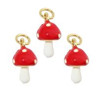 LIbgiubhy Paquete de 3 colgantes de helado con diseño de paletas de helado, joyas chapadas en oro para mujer, collar con forma de corazón y hongos