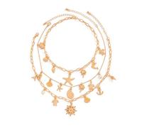 LIbgiubhy Práctico collar de cruz dorada con dije de concha, accesorio portátil para estilos bohemios y amantes de la oceánica