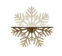 LIbgiubhy Soporte de madera con forma de copo de nieve para decoración de pared, estantería flotante y exhibición de imágenes