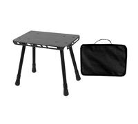 LIbgiubhy Taburete plegable 2 en 1 para acampar al aire libre, práctica mesa pequeña, aleación de aluminio, silla pequeña plegable para camping y picnics