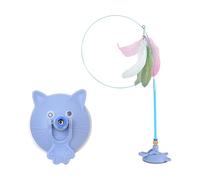 LIbgiubhy Varita de ejercicio para gatitos, base de ventosa de alta resistencia, alambre de acero elástico largo para jugar activamente, juguete para mascotas, juguete de ejercicio para la salud de