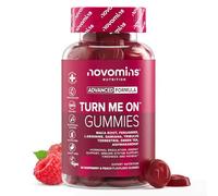 Libido Gominolas - Maca, Ashwagandha, L-Arginina, Tribulus Terrestris y Vitamina B6 - Libido para Mujer - Sin Gluten y Vegano - 60 Gominolas para Potencia y Energía - Turn Me On Gummies - Novomins