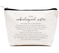 LIBIHUA Estuche de viaje para mujer, regalo para el día de la madre, cumpleaños, Navidad, bolsa de maquillaje, bolsa de cosméticos, bolsa de viaje, Beige, 9.8 ″ W x 7″ H x 2.7″ Bottom, 825-to My