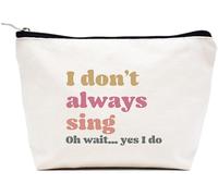 LIBIHUA Estuche de viaje para mujer, regalo para el día de la madre, cumpleaños, Navidad, bolsa de maquillaje, bolsa de cosméticos, bolsa de viaje, Beige, 9.8 ″ W x 7″ H x 2.7″ Bottom, 841-i Don't