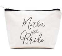 LIBIHUA Regalos de compromiso, regalo de boda para mujeres, regalos de despedida de soltera para mujeres, bolsa de maquillaje, bolsa de cosméticos, bolsa de viaje, Beige, 9.8 ″ W x 7″ H x 2.7″ Bottom,