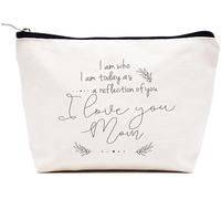 LIBIHUA Regalos de compromiso, regalo de boda para mujeres, regalos de despedida de soltera para mujeres, bolsa de maquillaje, bolsa de cosméticos, bolsa de viaje, Beige, 9.8 ″ W x 7″ H x 2.7″ Bottom,