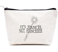 LIBIHUA Regalos de compromiso, regalo de boda para mujeres, regalos de despedida de soltera para mujeres, bolsa de maquillaje, bolsa de cosméticos, bolsa de viaje, Beige, 9.8 ″ W x 7″ H x 2.7″ Bottom,