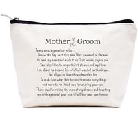 LIBIHUA Regalos de compromiso, regalo de boda para mujeres, regalos de despedida de soltera para mujeres, bolsa de maquillaje, bolsa de cosméticos, bolsa de viaje, Beige, 9.8 ″ W x 7″ H x 2.7″ Bottom,