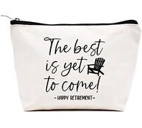 LIBIHUA Retirement Gift-Coworeker Gift-Makeup Bag Cosmetic Bag Travel Pouch, Color Blanco., 545-the Best is Yet to Come