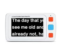 LIBINUP Ayuda De Lectura Digital, Zoom 4X-32X, Salida AV/TV, Pantalla De 4,3 Pulgadas, Modo Multicolor, For Personas con Baja Visión Que Leen Y Escriben Un Libro (Color : White)