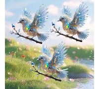 Libiyi Pájaro Azul, Adornos Colgantes De Pájaro Azul Cielo Acrílico 2D Pintados, Un Símbolo De Luz Brillante, Suerte Y Tranquilidad (3psc, 20 * 20cm)