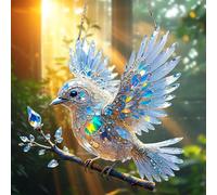 Libiyi Pájaro Azul: Un símbolo Brillante de luz, Suerte y Calma, Alas cristalinas Que irradian Belleza, Regalo significativo, con Alma y Serenidad(1PC,15 * 15CM)