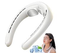 Libiyi Ribili Cooling Ace, Miglife Cooling Ace, Ventilador de Cuello con Aire Acondicionado, Aire Acondicionado Cuello, Ventilador silencioso sin aspas con 3 velocidades para viajes (Blanco)