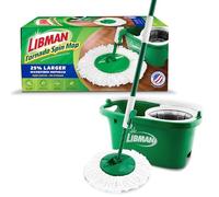 Libman Tornado Libman - Mopa y Cubo con Juego de exprimidor, mopa para Suelos de Madera Dura y 1 Cabezal de fregona