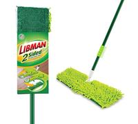 Libman Trapeador de Polvo de Microfibra de 2 Lados de 18 Pulgadas, mopa de Piso de Madera Dura, Plumero de Suelo de Superficie Dura, Dedos de Microfibra, fregona Plana, Cabezal Giratorio de 360