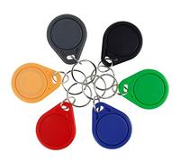 LIBO RFID Llaveros Tarjeta llave inteligente NFC RFID Control de Acceso Keyfobs Proximidad 13.56 MHz MF Classic 1k IC S50 Token Solo lectura (10, Multicolor)