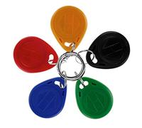 LIBO Tarjeta clave inteligente ID 125KHz Tarjeta de clave de Control de Acceso RFID Proximidad EM4100 TK4100 Keyfobs Llaveros NFC Token (100, Multicolor)