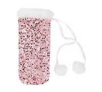 LIBOOI Funda para botella de vino de Navidad, soporte de vino de Navidad con lentejuelas brillantes, cubierta decorativa para botella de vino, decoración del hogar de Navidad, regalos de vino de