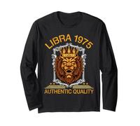 Libra 1975 Calidad Auténtica 51 Años Cumpleaños To Me You Manga Larga
